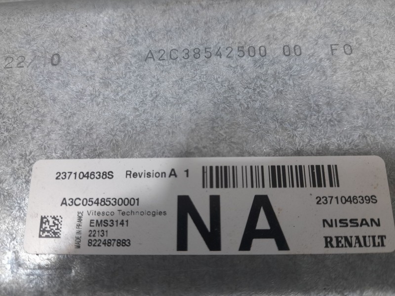 Recambio de centralita motor uce para dacia sandero confort referencia OEM IAM 237104638S  