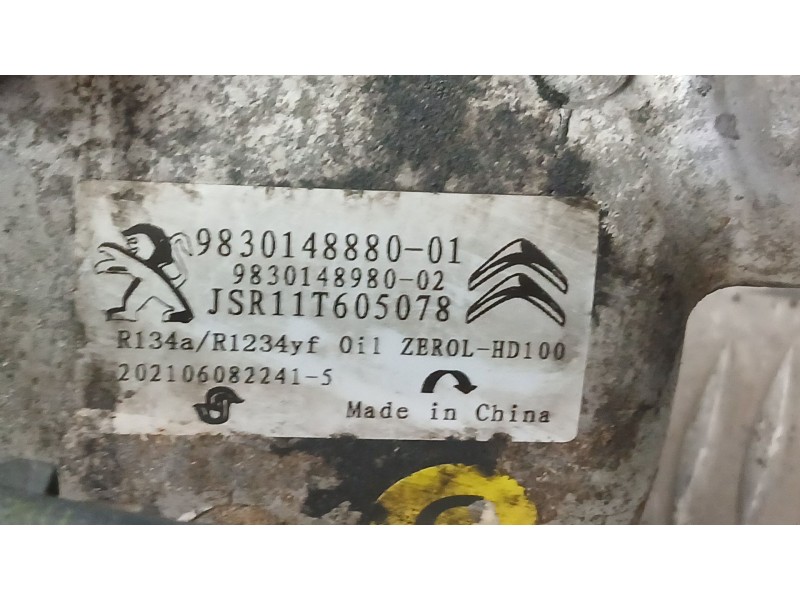 Recambio de compresor aire acondicionado para toyota proace furgoneta (mdz_) 1.5 d4d (mdz8) referencia OEM IAM 9830148880 983014