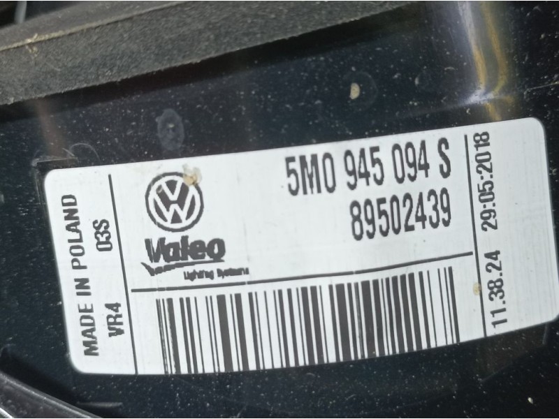Recambio de piloto trasero derecho para volkswagen golf plus (5m1) trendline referencia OEM IAM 5M0945094S 89502439 INTERIOR VAL