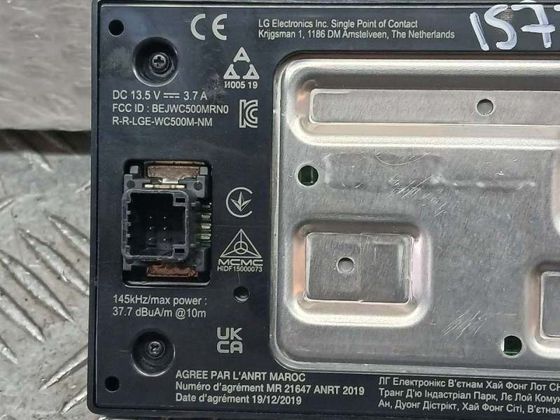 Recambio de cargador inductivo para renault captur ii equilibre referencia OEM IAM 283426179R WC500M LE ELECTRONICS