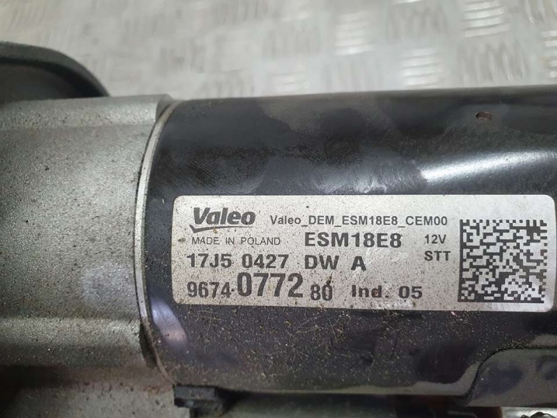 Recambio de motor arranque para citroën ds4 design referencia OEM IAM 9674077280 ESM18E8 VALEO