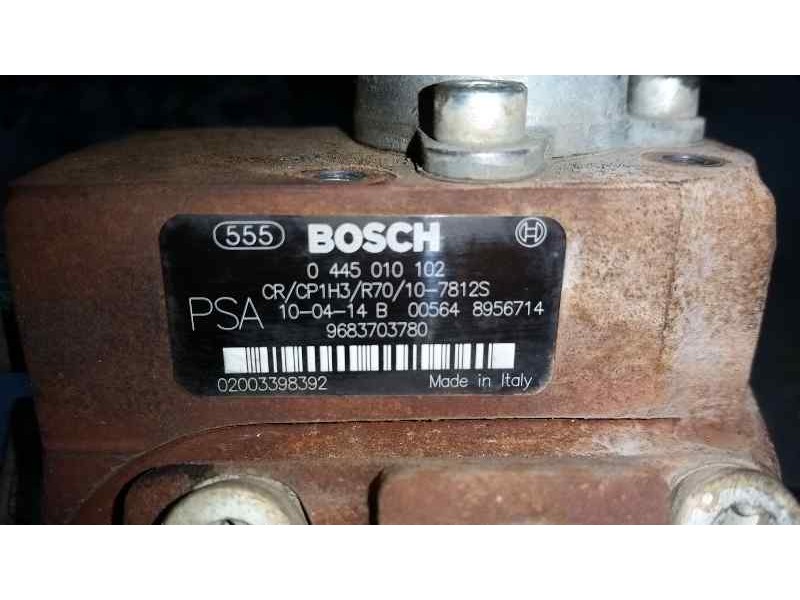 Recambio de bomba alta presion para citroën c3 1.6 16v hdi referencia OEM IAM 0445010102 9683703780 BOSCH