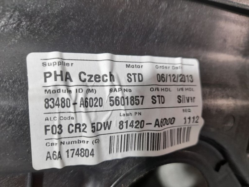 Recambio de elevalunas trasero derecho para hyundai i30 (gd) trend referencia OEM IAM 81420A6000 83480A6020 ELECTRICO