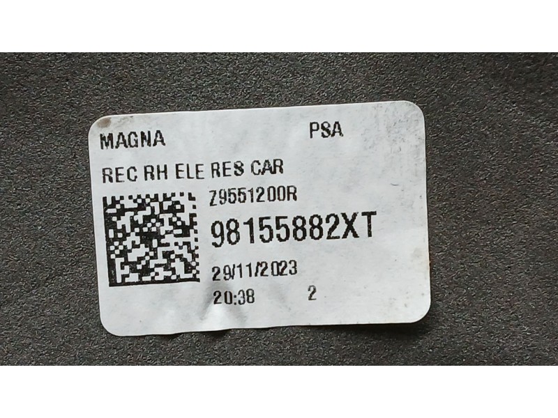 Recambio de retrovisor derecho para toyota proace furgoneta (mdz_) 1.5 d4d (mdz8) referencia OEM IAM 98155882XT ELECTRICO ROZADO