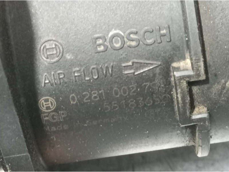 Recambio de caudalimetro para fiat bravo (198) 1.9 dynamic multijet referencia OEM IAM 55183650 0281002792 BOSCH