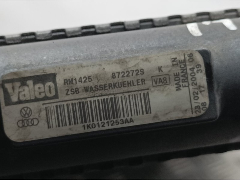 Recambio de radiador agua para volkswagen golf v berlina (1k1) highline referencia OEM IAM 1K0121253AA 872272S VALEO