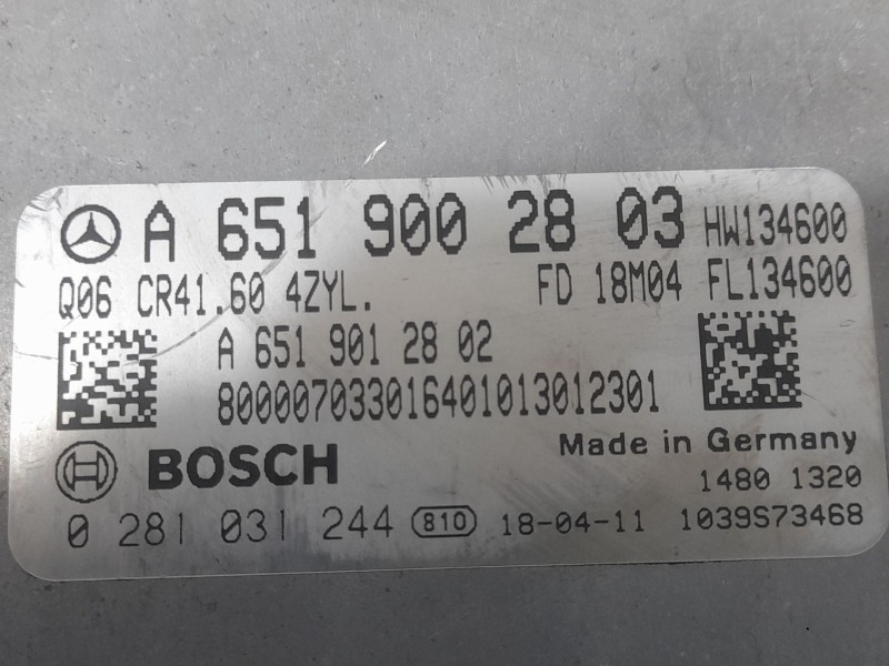 Recambio de centralita motor uce para mercedes-benz vito tourer (w447) 114 cdi / 114 bluetec 4-matic (447.701, 447.703,... refer