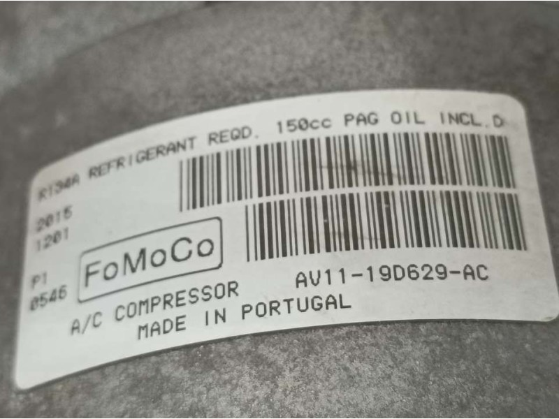 Recambio de compresor aire acondicionado para ford fiesta (ccn) trend referencia OEM IAM AV1119D629AC  