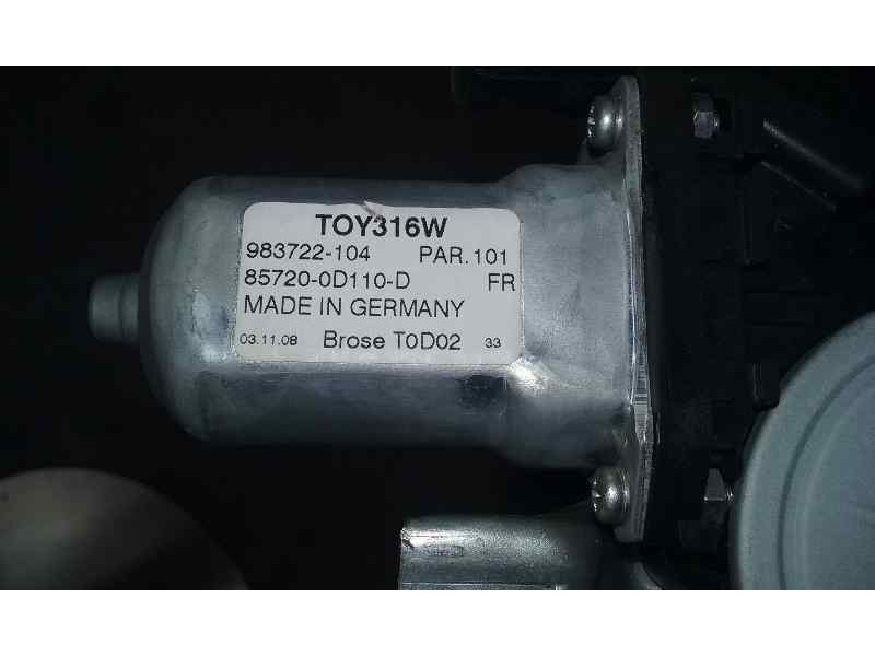 Recambio de elevalunas delantero izquierdo para toyota yaris active referencia OEM IAM 698200D041 10PINS ELECTRICO