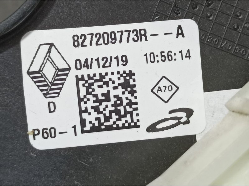 Recambio de elevalunas trasero derecho para renault clio v zen referencia OEM IAM 827209773R  ELECTRICO 6 PINS