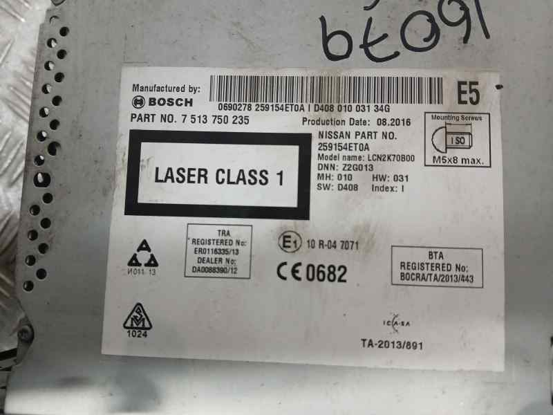 Recambio de sistema navegacion gps para nissan x-trail (t32) tekna referencia OEM IAM 259154ET0A 7513750235 BOSCH