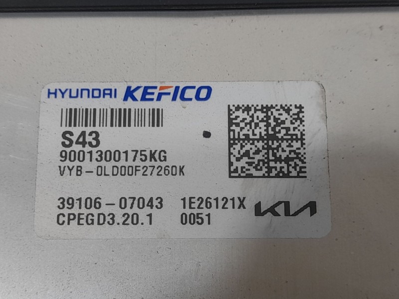 Recambio de centralita motor uce para kia rio (yb) hibrid referencia OEM IAM 9001300175KG 3910607043 KEFICO