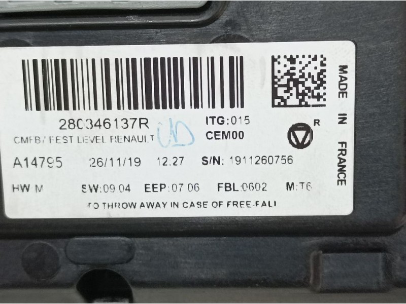 Recambio de sistema navegacion gps para renault clio v zen referencia OEM IAM 280346137R 1911260756 