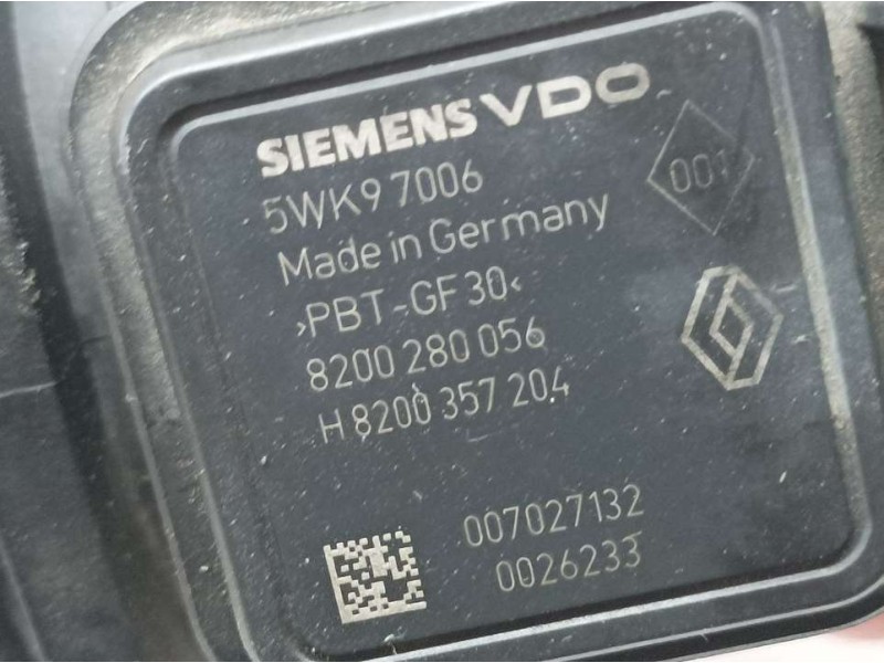 Recambio de caudalimetro para renault kangoo (f/kc0) authentique referencia OEM IAM 8200357204 5WK97006 SIEMENS VDO