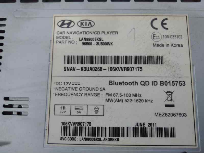 Recambio de sistema navegacion gps para kia sportage drive 4x2 referencia OEM IAM 965603U500WK  