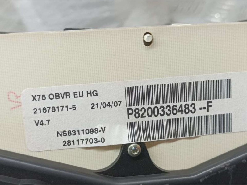 Recambio de cuadro instrumentos para renault kangoo (f/kc0) authentique referencia OEM IAM 8200336483F 281177030 