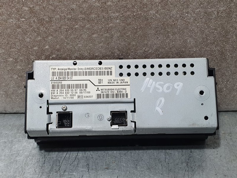 Recambio de pantalla multifuncion para mercedes-benz clase c (w204) familiar 220 t cdi (204.208) referencia OEM IAM A2048205497 