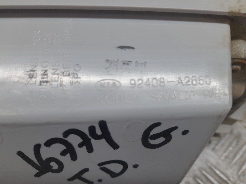 Recambio de piloto trasero derecho paragolpes para kia cee´d (jd) 1.0 t-gdi referencia OEM IAM 92408A2650 S/REFERENCIA 