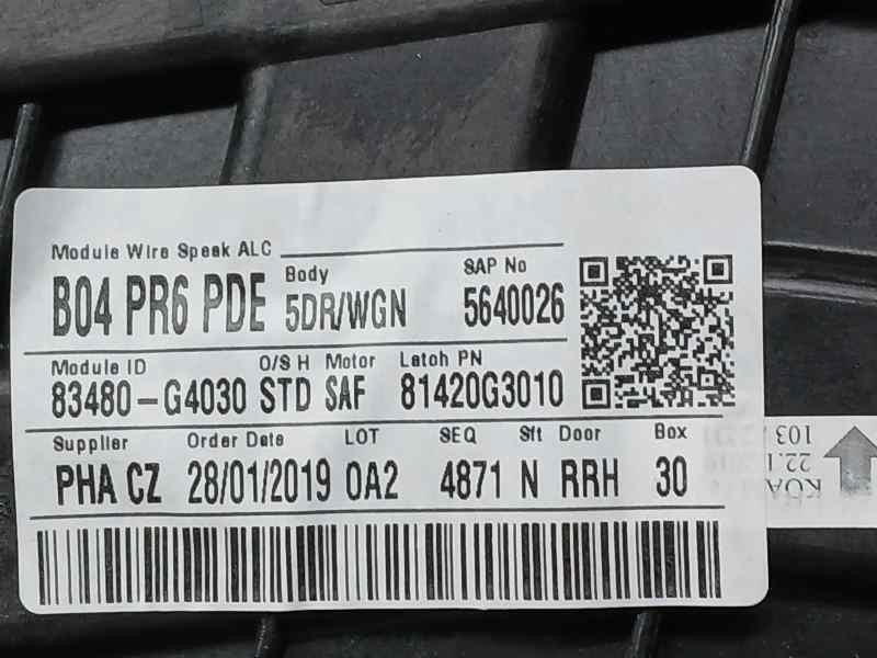 Recambio de elevalunas trasero derecho para hyundai i30 (pd) essence referencia OEM IAM 83480G4030  ELECTRICO 6 PINS