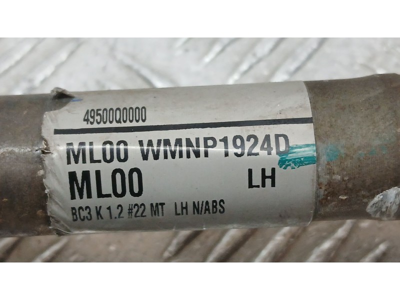 Recambio de transmision delantera izquierda para hyundai bayon (bc3) 1.2 mpi referencia OEM IAM 49500Q0000  