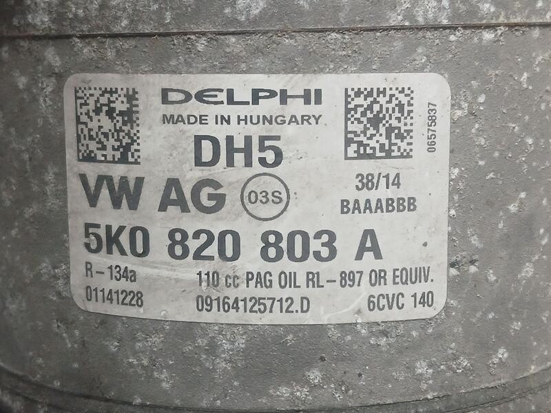 Recambio de compresor aire acondicionado para seat ibiza (6j5) reference referencia OEM IAM 5K0820803A  01141228