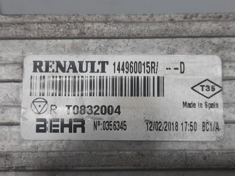 Recambio de intercooler para nissan nv 400 l1h1 3,3t pro referencia OEM IAM 144960015R T0832004 BEHR