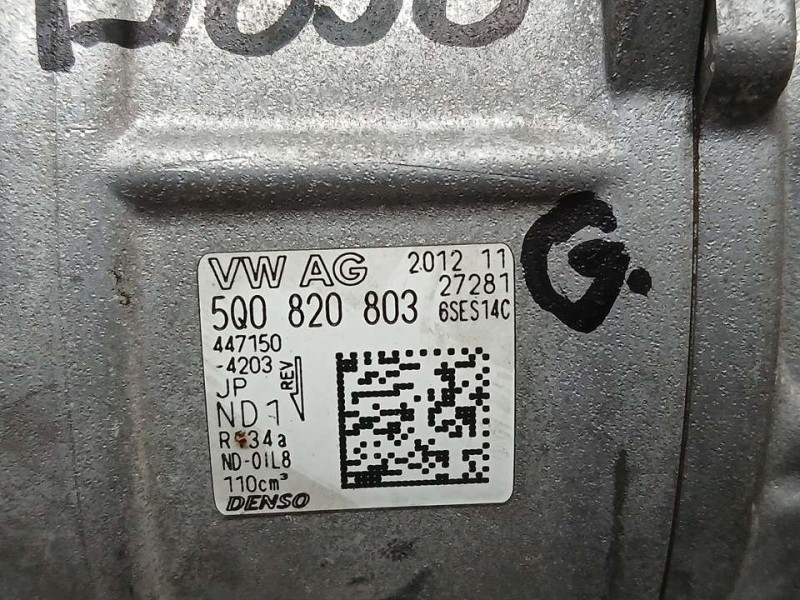 Recambio de compresor aire acondicionado para audi a3 sportback (8va) ambiente referencia OEM IAM 5Q0820803 4471504203 DENSO