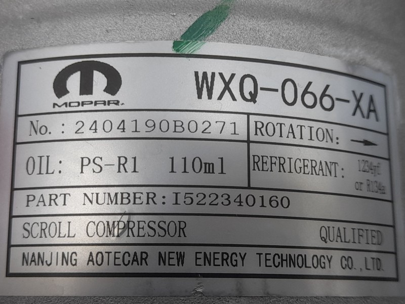 Recambio de compresor aire acondicionado para fiat panda (312_, 319_) 1.0 mild hybrid (312.pyd1b) referencia OEM IAM WXQ066XA  
