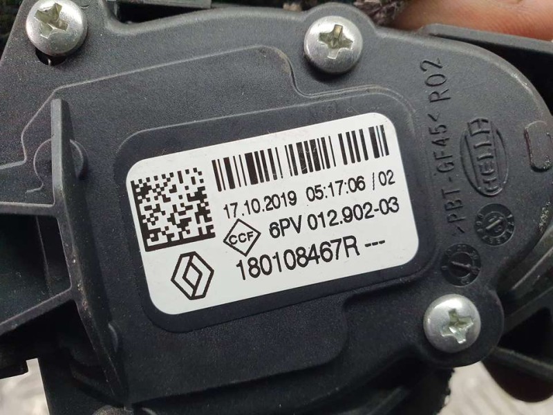 Recambio de potenciometro pedal para renault clio v intens referencia OEM IAM 180108467R 6PV01290203 
