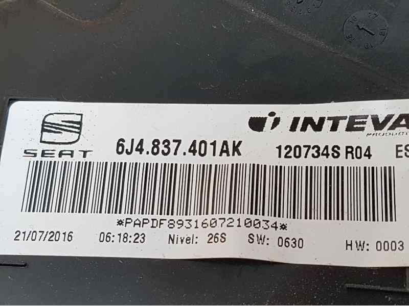 Recambio de elevalunas delantero izquierdo para seat ibiza (6p1) style connect referencia OEM IAM 6J4837401AK 10 PINS ELECTRICO