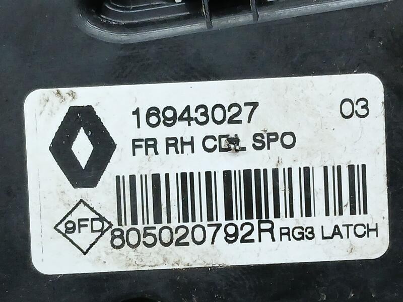 Recambio de cerradura puerta delantera derecha para renault talisman grandtour life referencia OEM IAM 805020792R  16943027