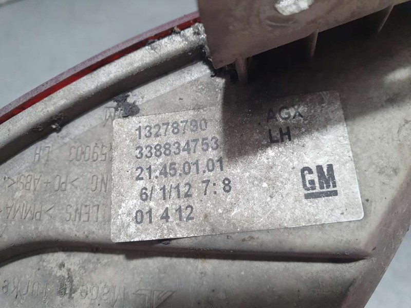 Recambio de piloto trasero izquierdo paragolpes para opel zafira tourer edition referencia OEM IAM 13278790 338834753 