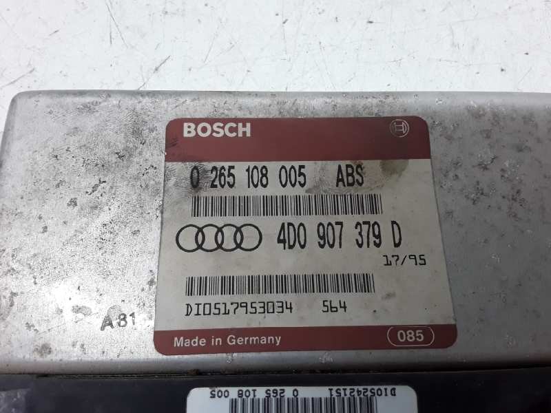 Recambio de centralita abs para audi a6 berlina (c4) 2.6 v6 cat (abc) referencia OEM IAM 4DO907379D 0265108005 BOSCH