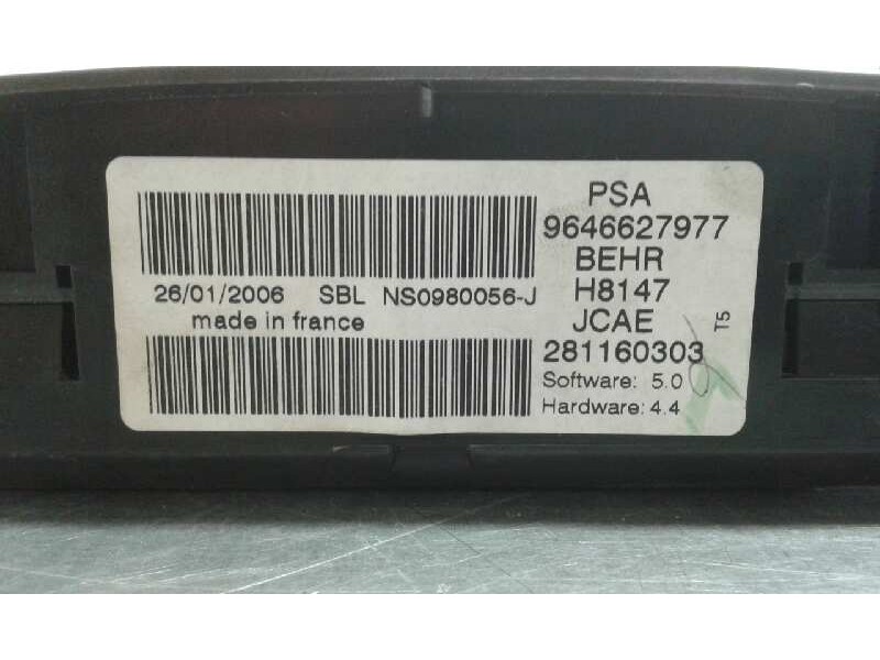 Recambio de mando climatizador para peugeot 307 berlina (s2) 1.6 16v hdi referencia OEM IAM 281160303 1000002049259 9646627977
