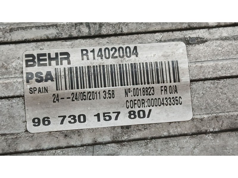 Recambio de intercooler para peugeot 5008 (0u_, 0e_) 2.0 hdi 150 / bluehdi 150 referencia OEM IAM 9673015780 BEHR R1402004