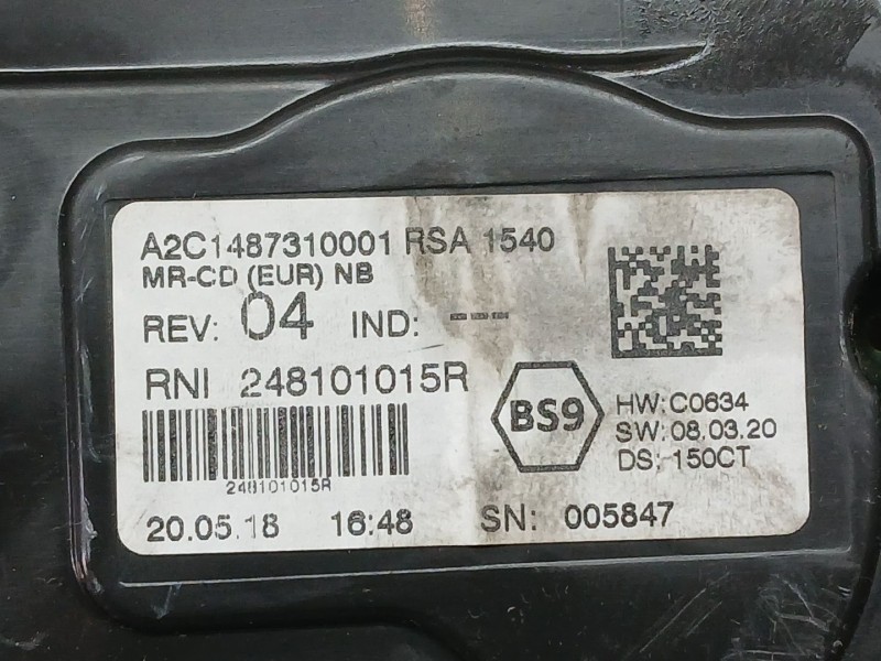 Recambio de cuadro instrumentos para renault talisman (lp_) 1.5 dci 110 referencia OEM IAM 248101015R  A2C1487310001