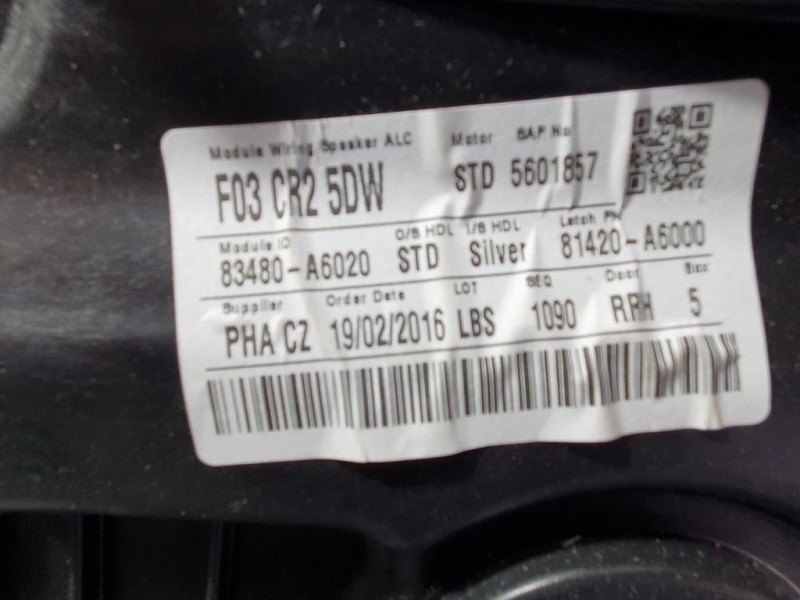 Recambio de elevalunas trasero derecho para hyundai i30 (gd) classic referencia OEM IAM 83480A6020  ELECTRICO 2 PINS