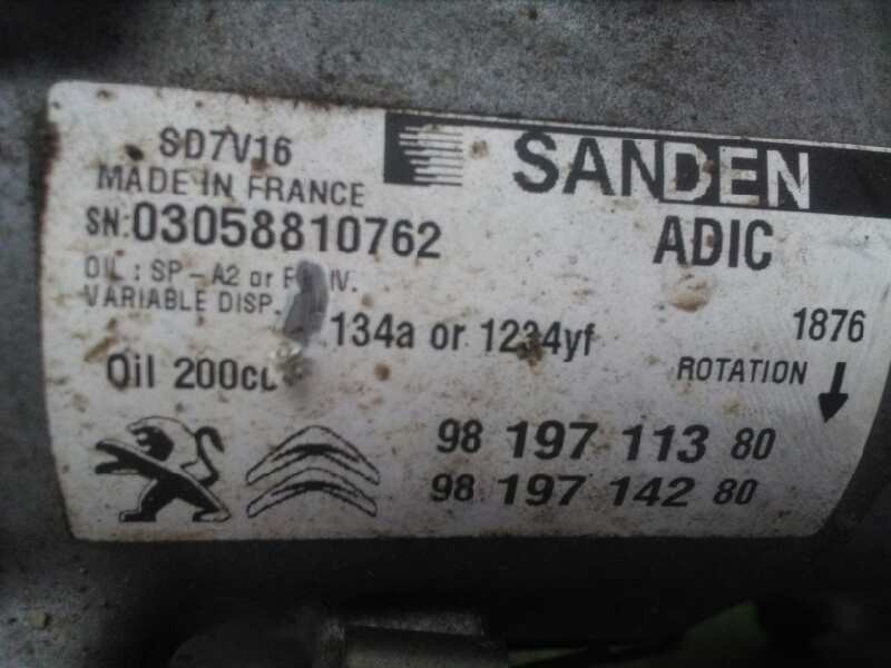 Recambio de compresor aire acondicionado para peugeot boxer camión 335 l2 bluehdi 130 referencia OEM IAM 9819711380 1876 SANDEN