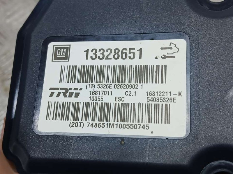 Recambio de abs para opel insignia berlina cosmo referencia OEM IAM 13328651 54085326E TRW