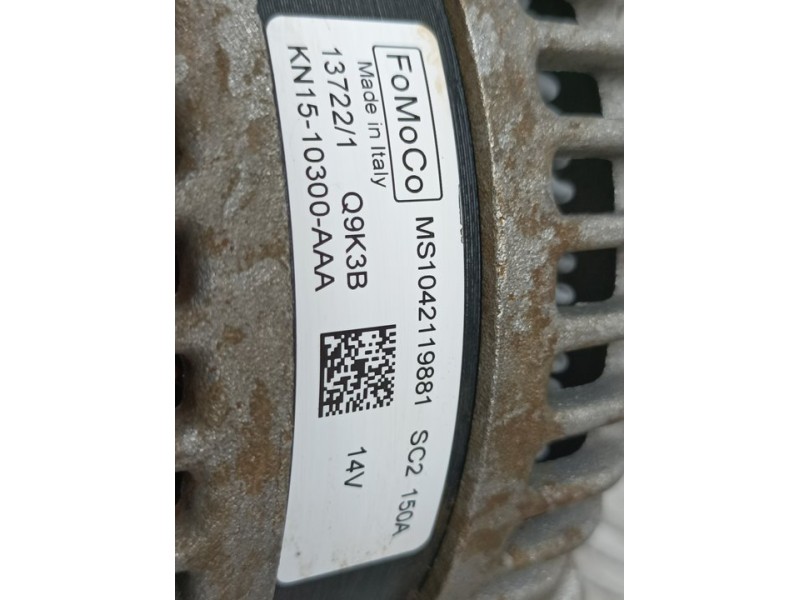 Recambio de alternador para ford ecosport (cr6) st-line referencia OEM IAM KN1510300AAA MS1042119881 FOMOCO