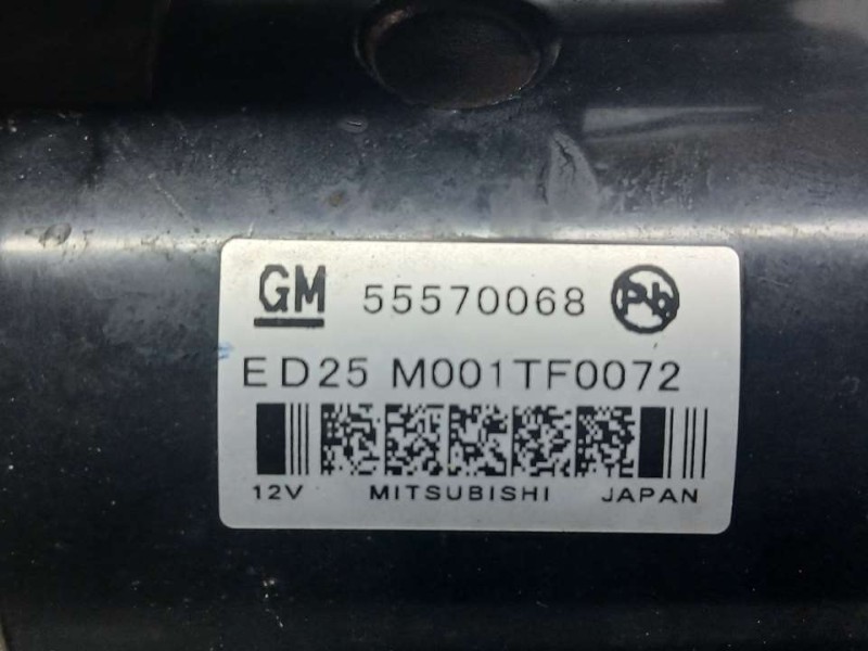 Recambio de motor arranque para opel zafira tourer excellence referencia OEM IAM 55570068 M001TF0072 MITSUBISHI