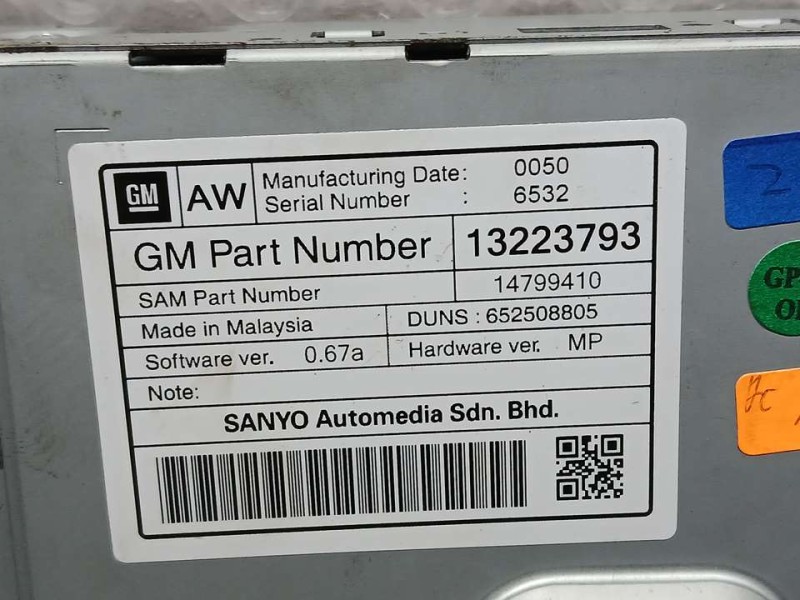 Recambio de sistema navegacion gps para opel insignia berlina cosmo referencia OEM IAM 13223793 652508805 PANTALLA MULTIFUNCION