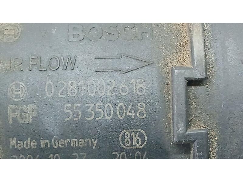 Recambio de caudalimetro para opel corsa d enjoy referencia OEM IAM 55350048 BOSCH 0281002618