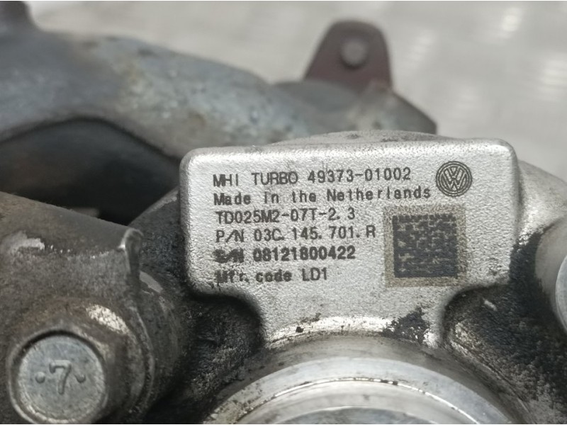 Recambio de turbocompresor para audi a3 (8p) 1.4 16v tfsi referencia OEM IAM 03C145701R 4937301002 MHI TURBO