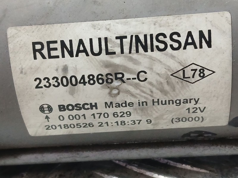 Recambio de motor arranque para renault talisman (lp_) 1.5 dci 110 referencia OEM IAM 233004868R BOSCH 0001170629