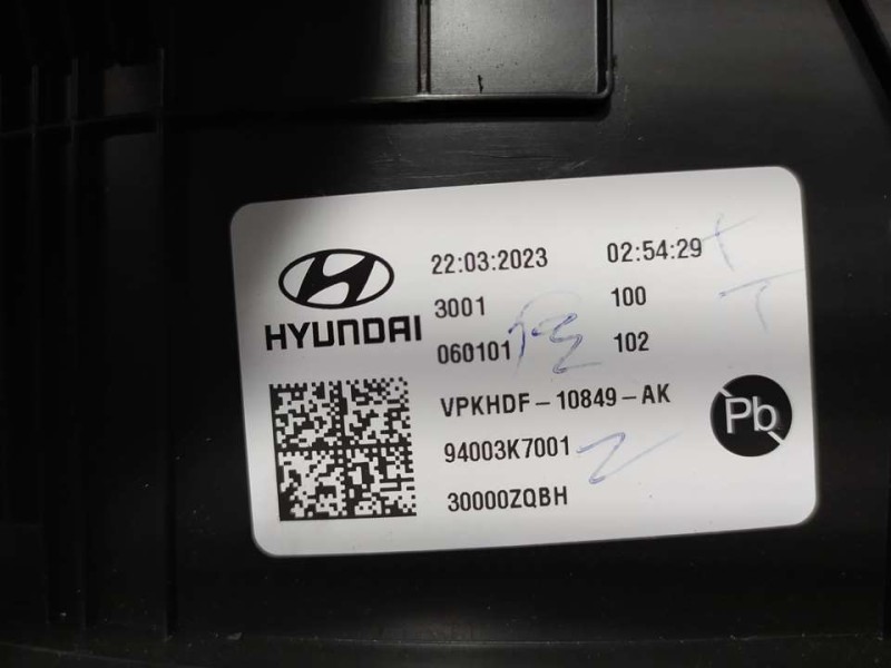 Recambio de cuadro instrumentos para hyundai i10 (ac3) essence referencia OEM IAM 94003K7001 VPKHDF10849AK 30000ZQBH