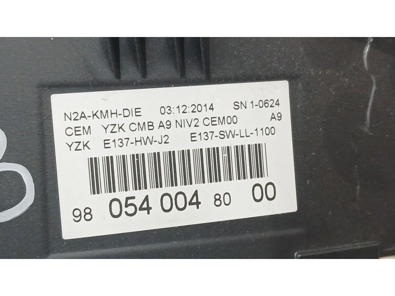 Recambio de cuadro instrumentos para peugeot 208 i (ca_, cc_) 1.6 hdi referencia OEM IAM 9805400480  SN10624