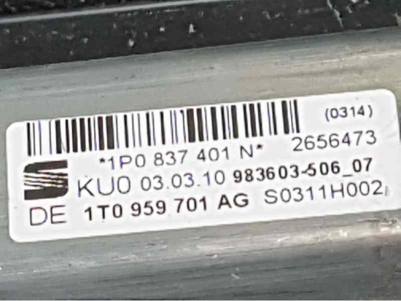 Recambio de elevalunas delantero izquierdo para seat leon (1p1) reference referencia OEM IAM 1P0837401N  ELECTRICO