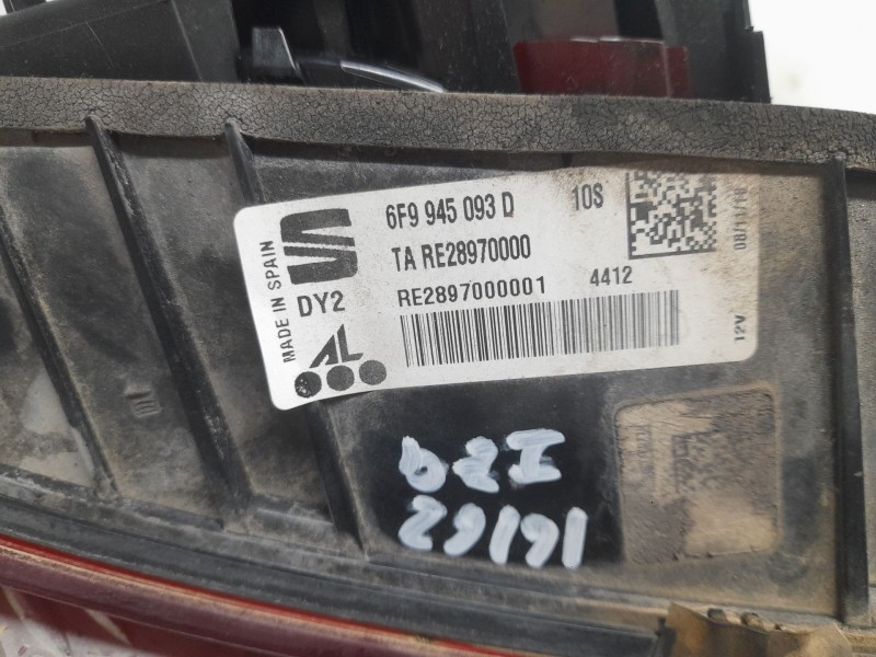 Recambio de piloto trasero izquierdo para seat arona style edition referencia OEM IAM RE2897000001 AL 6F9945093D