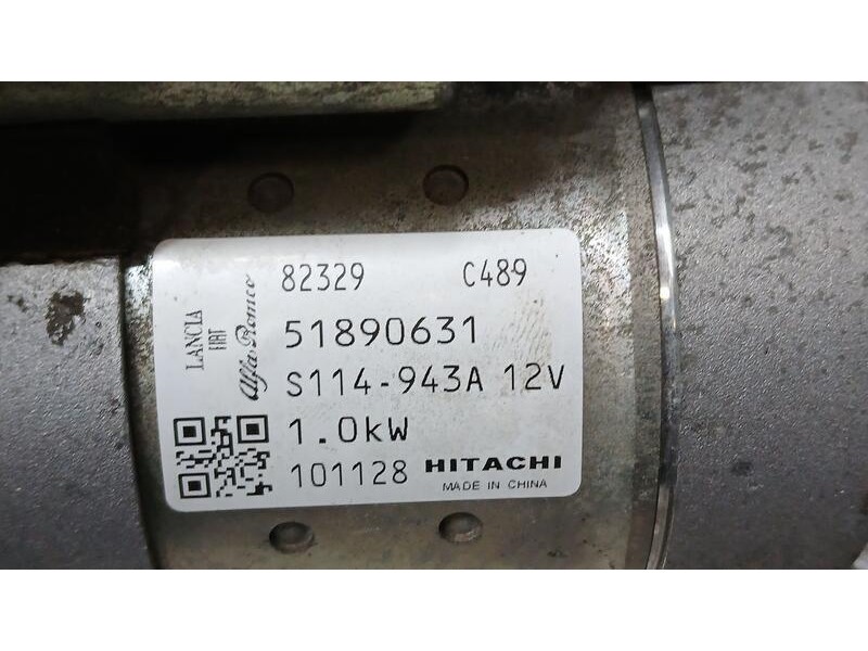 Recambio de motor arranque para fiat nuova 500 (150) lounge referencia OEM IAM 51890631 HITACHI S114943A